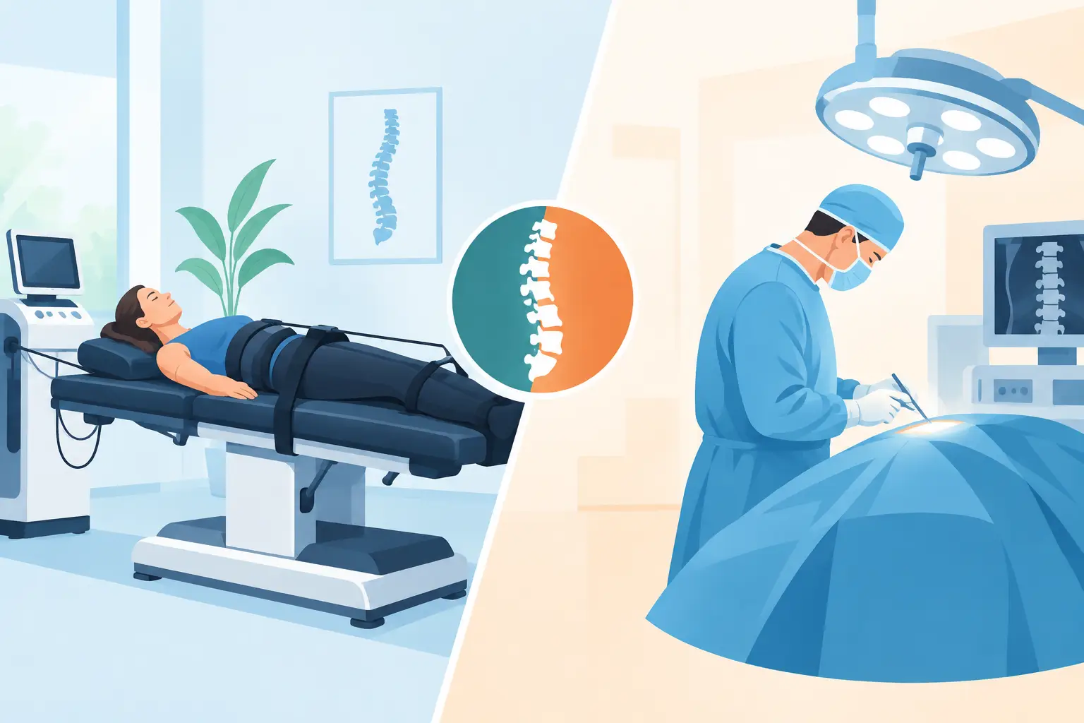 Decompression Therapy Versus Surgery Compared